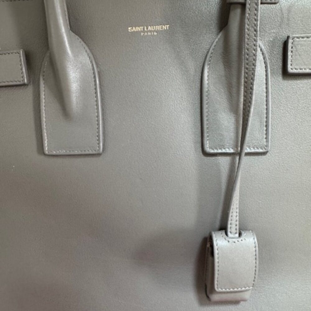 Saint Laurent  Calfskin Small Sac de Jour Gray - Picture 5 of 7